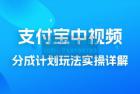     避坑玩法：支付宝中视频分成计划玩法实操详解【揭秘】
