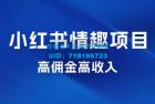     最新小红书情趣项目，日入千，高佣金高收入，操作简单，长期稳定
