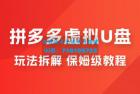     拼多多虚拟 U 盘项目玩法拆解：保姆级教程，详细拆解这套玩法
