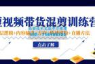     短视频带货混剪训练营：底层逻辑+内容输出+方向+快速涨粉+直播方法
